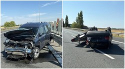 Accident grav pe autostrada A11, în zona Arad. Se circulă dirijat