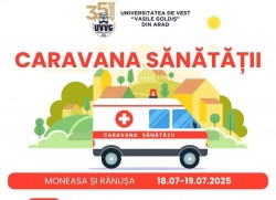 UVVG dă startul unei noi ediții a „Caravanei Sănătății” în județul Arad
În acest weekend, consultații medicale gratuite în Moneasa și Rănușa
