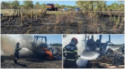 Pompierii arădeni au fugit azi de la un incendiu la altul. Amenzi usturătoare pentru incendierea voită a vegetației uscate