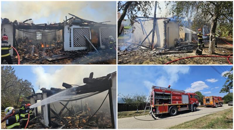 Incendiu în localitatea arădeană Chelmac. O persoană a suferit un atac de panică

