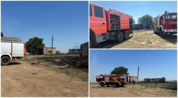 Incendiu la o fermă dezafectată între Șagu și Mailat