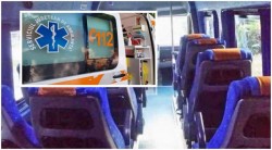 Autobuz cu pasageri lovit de camion la intersecția străzilor Renașterii și Voinicilor din Arad. Trei ambulanțe s-au deplasat la fața locului

