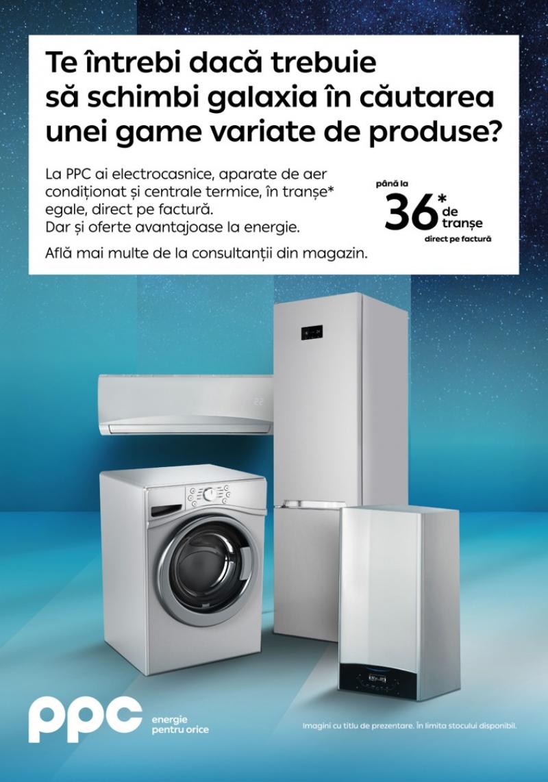 PPC Energie este primul furnizor care oferă clienților săi cea mai largă gamă de produse electrocasnice, în tranșe egale, direct pe factura de energie

