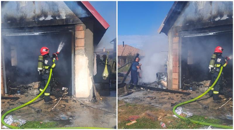 Incendiu în Zădăreni lichidat de pompierii arădeni