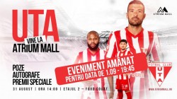 Întâlnire a suporterilor cu jucătorii de la UTA la Atrium Mall