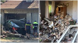 A intrat cu BMW-ul în dormitorul oamenilor. Șoferul bolidului are doar 18 ani