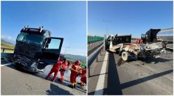 Trei morți în urma unui înfiorător accident pe autostrada A1. Victimele, în vârstă de 19, 20 și 37 de ani, efectuau marcaje rutiere pe banda 1, când au fost lovite în plin de un TIR