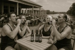 PASTILA DE ISTORIE: La ștrandul arădean se consuma bere Dreher Haggenmacher în perioada interbelică, fabricată la Arad și Oradea 
