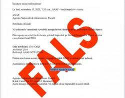 Atenție! Email fals în numele ANAF!