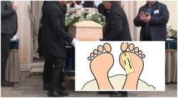 Clipe de groază la o înmormântare: cadavrul a ieșit din sicriu după ce angajații firmei funebre l-au scăpat jos