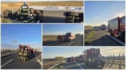 Accident cu victim între un TIR și un microbuz pe A1 între Arad și Nădlac
