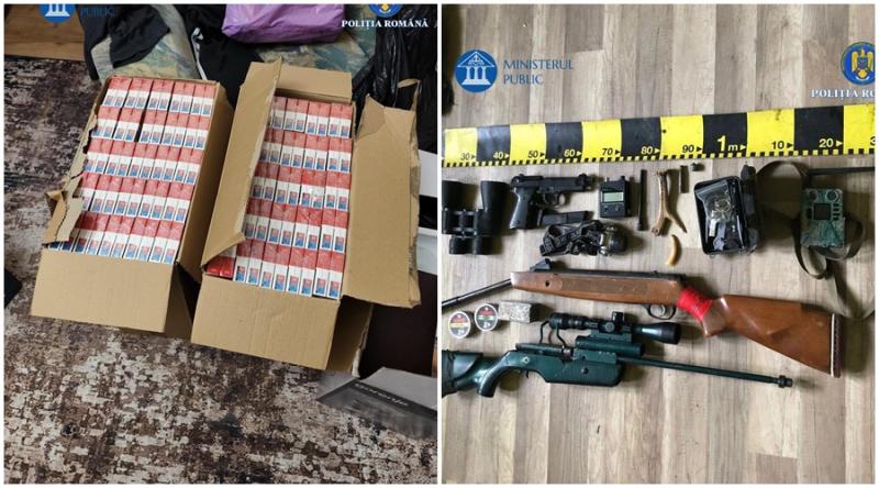 ”Jupiter” a ajuns și la Gurahonț: a descoperit arme și peste 22 mii de țigări netimbrate. Au fost reținuți o femeie și un bărbat