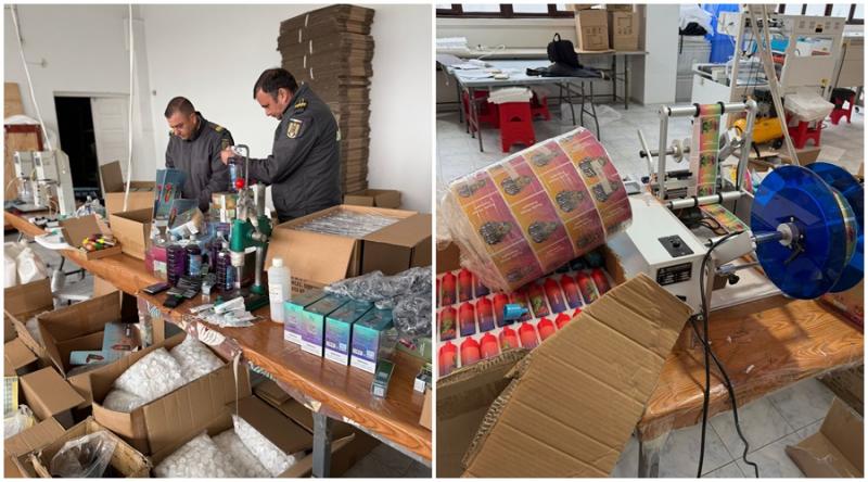 Fabrică neautorizată de dispozitive electronice de vapat descoperită de Antifrauda ANAF. Livrări intracomunitare nedeclarate de 3,8 milioane de euro 

