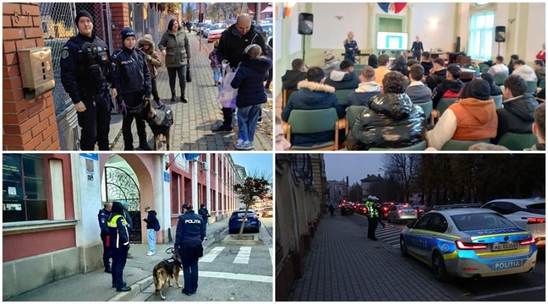 Polițiștii arădeni fac apel către elevi, părinți și profesori să le ceară sprijinul în situații dificile! Activități de prevenire, în școlile arădene