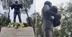 Helmuth Duckadam are statuie la el acasă