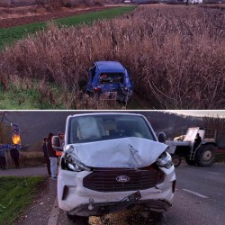 Accident cu 2 autoturisme implicate în apropiere de Ilteu