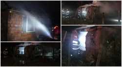 Casă distrusă de flăcări azi dimineață la Socodor