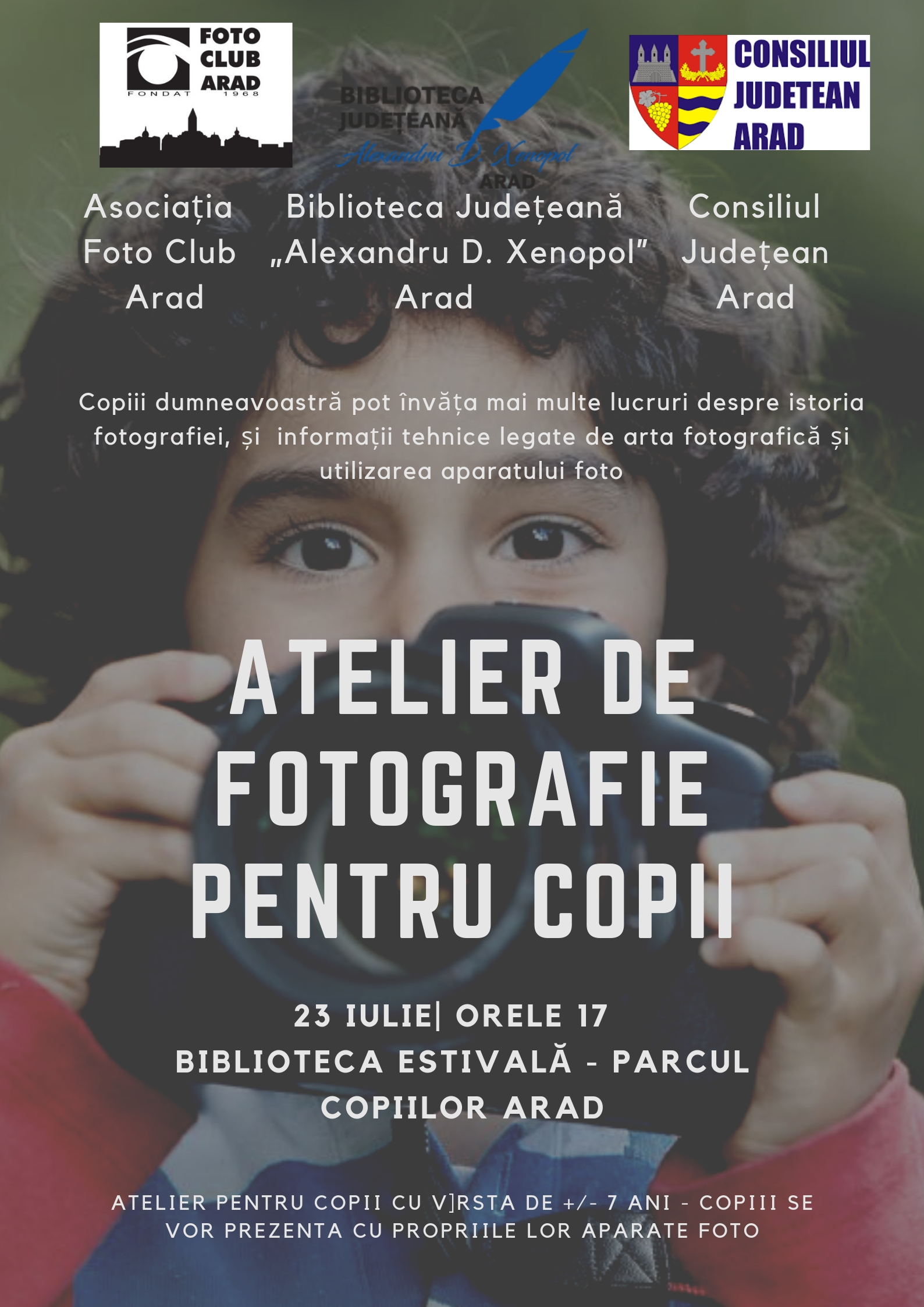 Atelier de fotografie pentru copii la Biblioteca Estivală