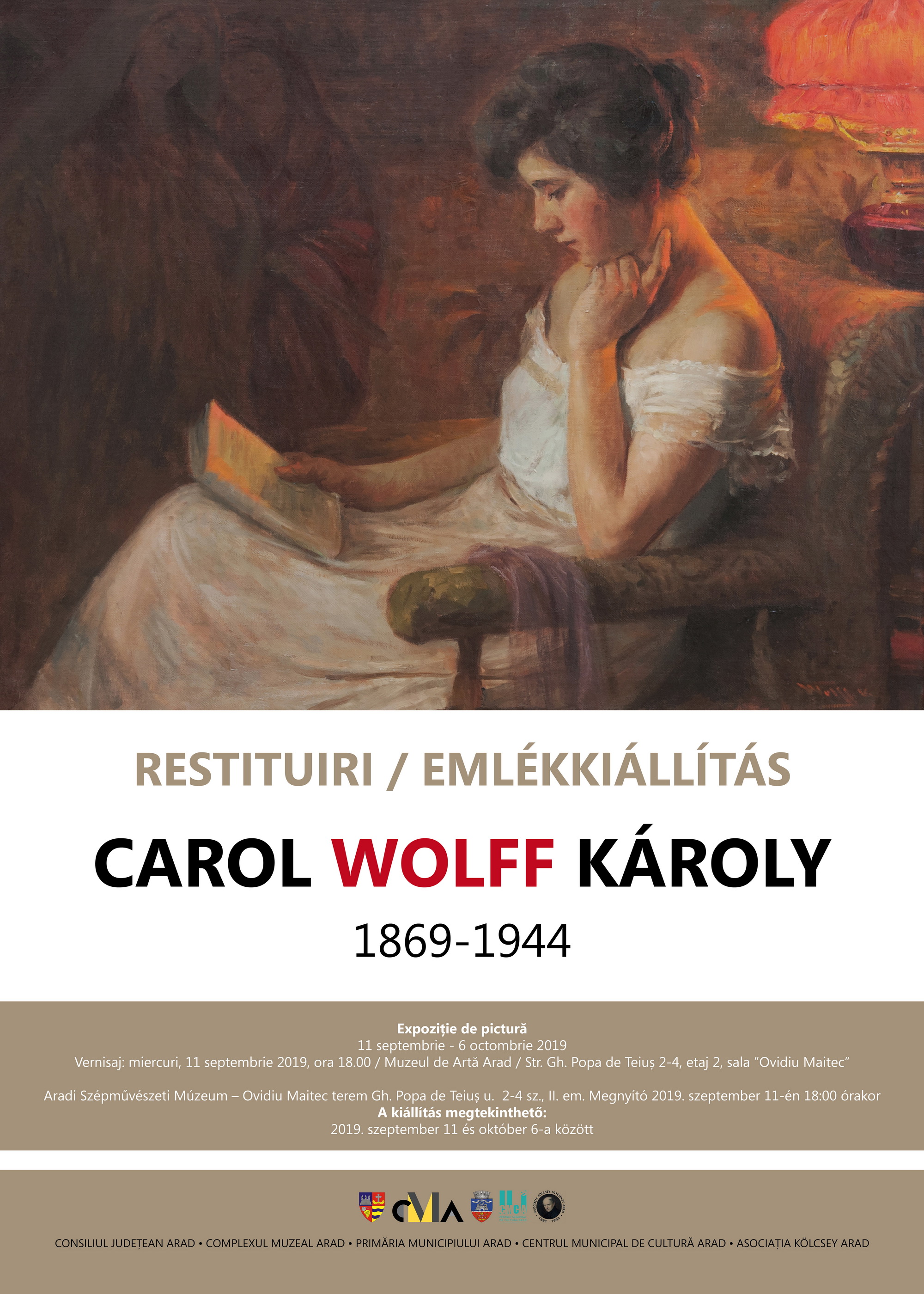 Expoziția de pictură Restituiri. Carol Wolff la Muzeul de Artă